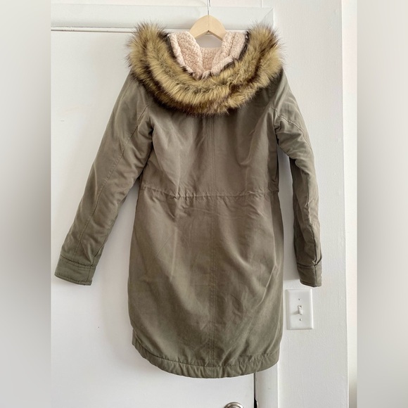 ABERCROMBIE & FITCH SHERPA LINED MILITARY PARKA JACKET COAT - Picture 5 of 8